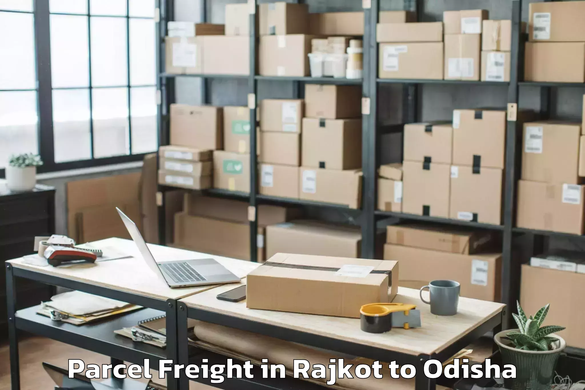 Top Rajkot to Nandipada Parcel Freight Available